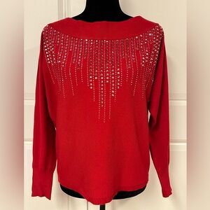 Vila Milano Rhinestone Embellished Sweater